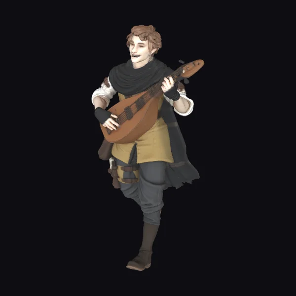 Medieval Musician with Lute