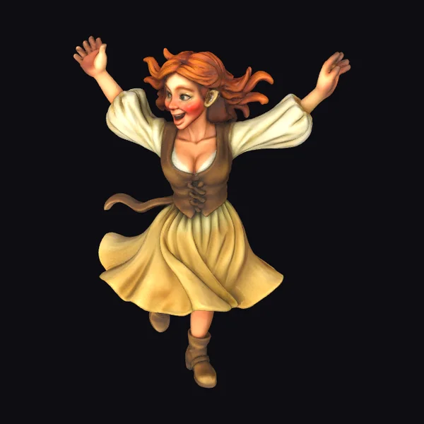 Dancing Medieval Woman