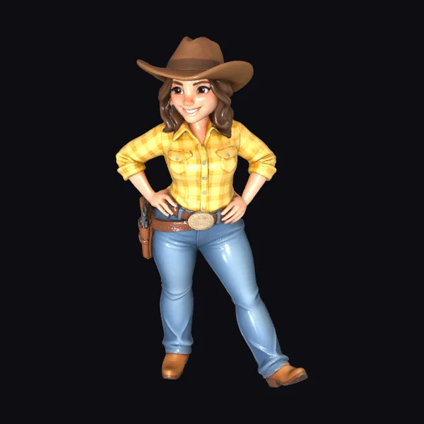 Anime Cowgirl Character