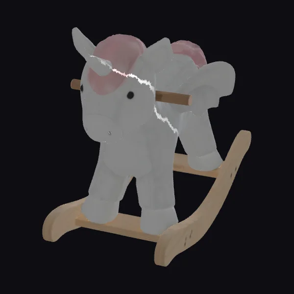 Gray Unicorn Rocker Toy