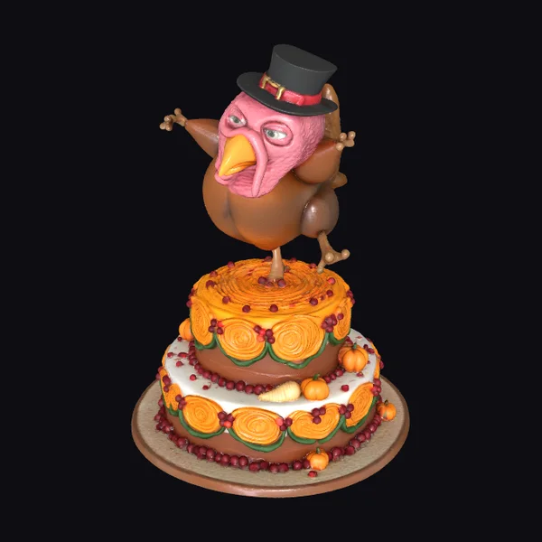 Turkey on Cake