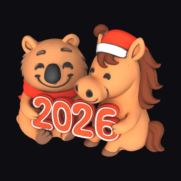 Cuddly Koala Horse Duo