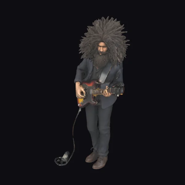 Blues Musician with Guitar