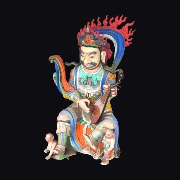 Musical Guardian Deity Statue