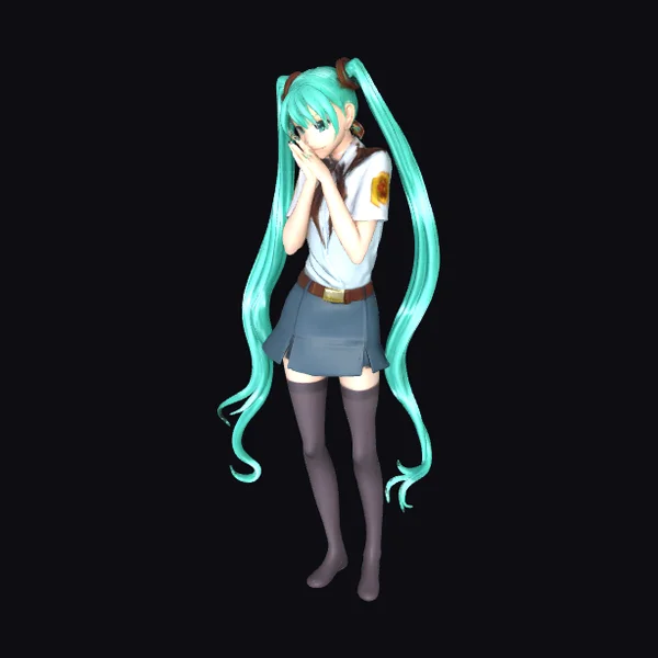 Girl with Turquoise Hair