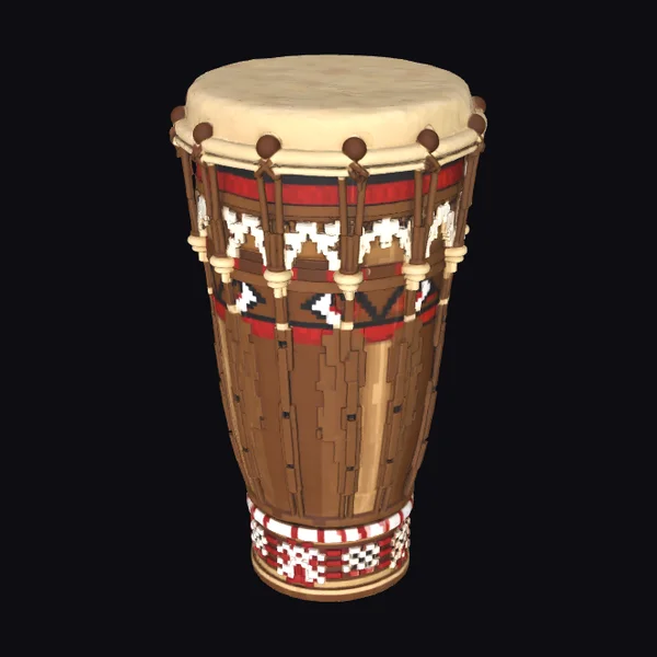 Drum with Colorful Patterns