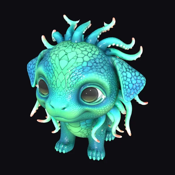 Cute Chibi Dino Alien