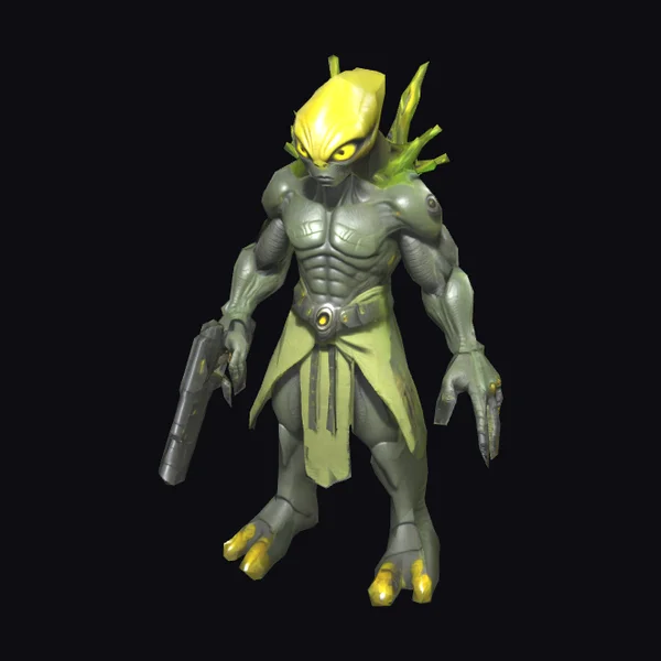 Alien Warrior with Gun