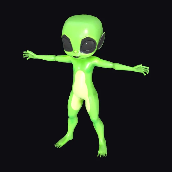 Green Alien Character