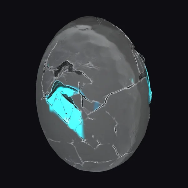 Cracked Neon Alien Egg