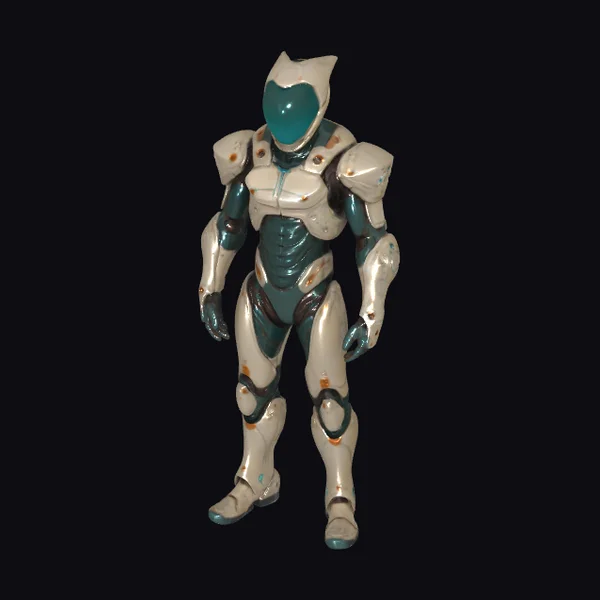 Armored Male Sci-Fi Character