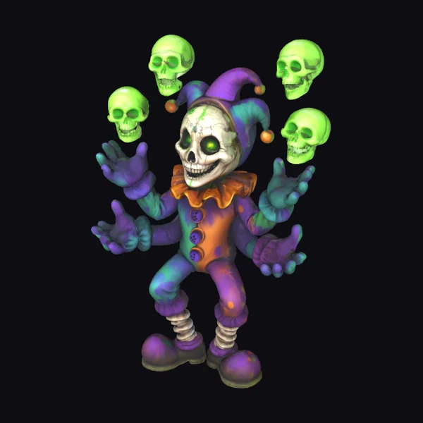 Alien Clown Skull Jester