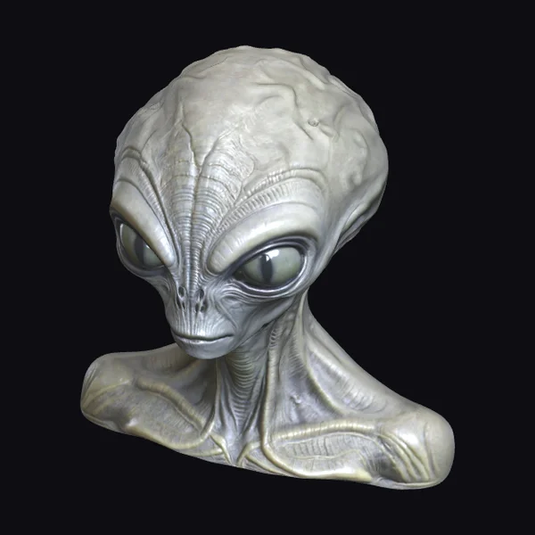 Grey Alien Bust