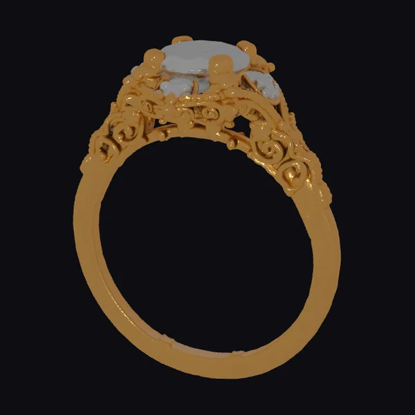 Golden Diamond Ring