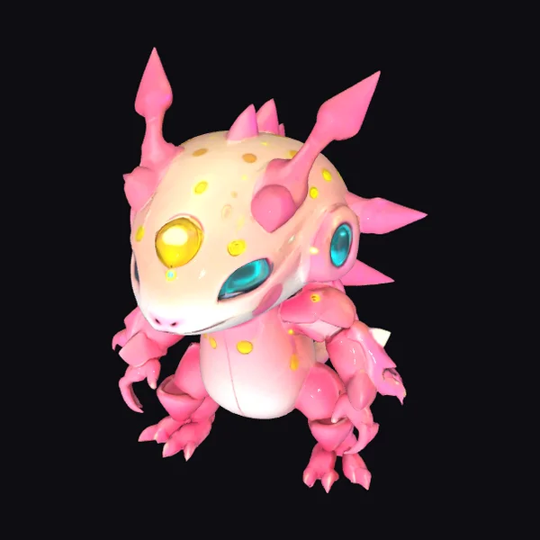 Cute Axolotl Hybrid Creature