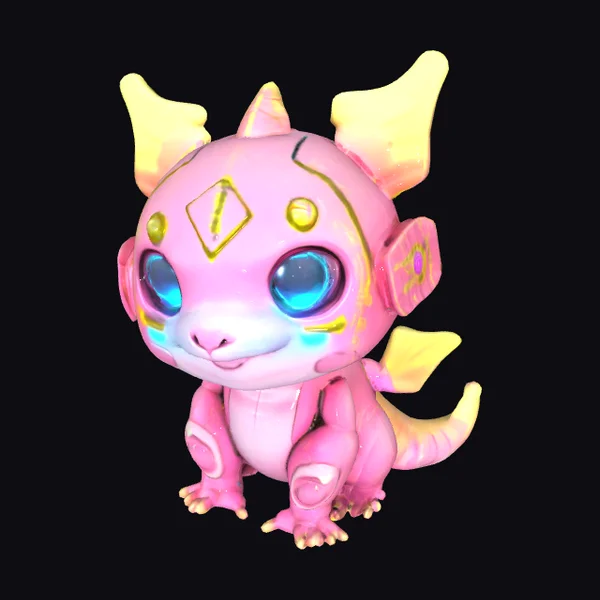 Cute Cyber Axolotl Creature