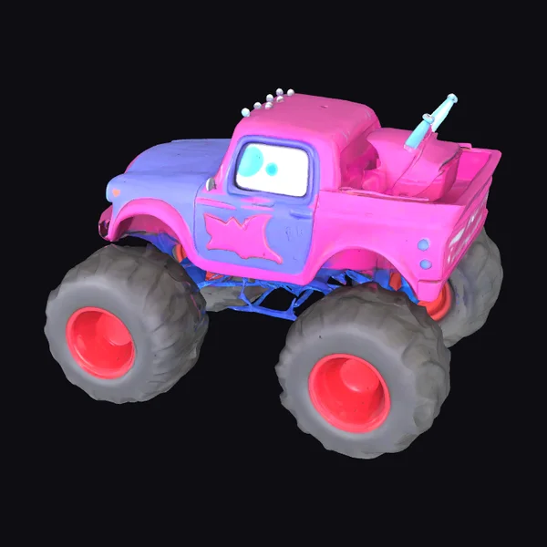 Pink Blue Monster Truck