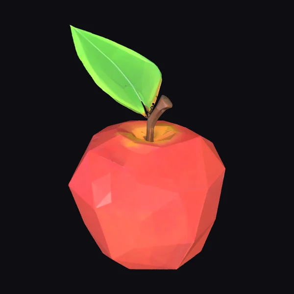Low Poly Red Apple