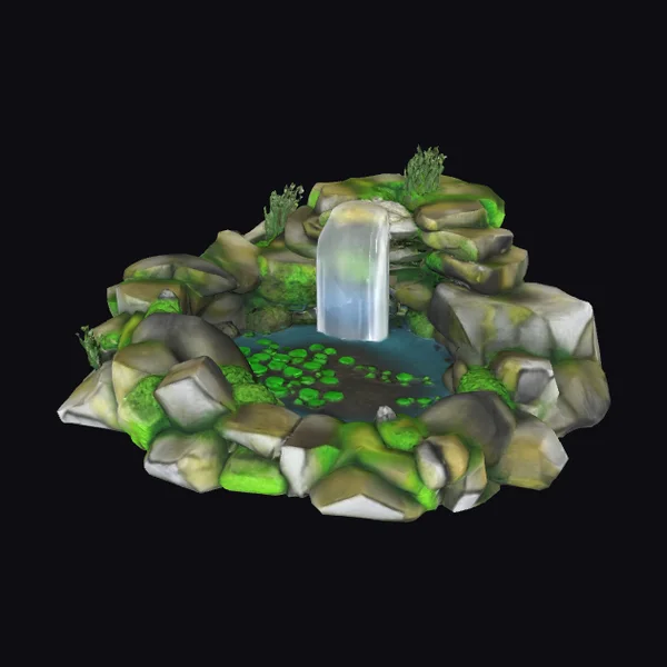 Serene Rock Cascade