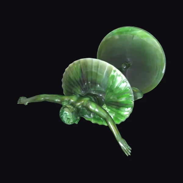 Emerald Snail Sculpture