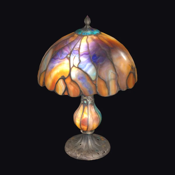 Art Nouveau Stained Glass Lamp