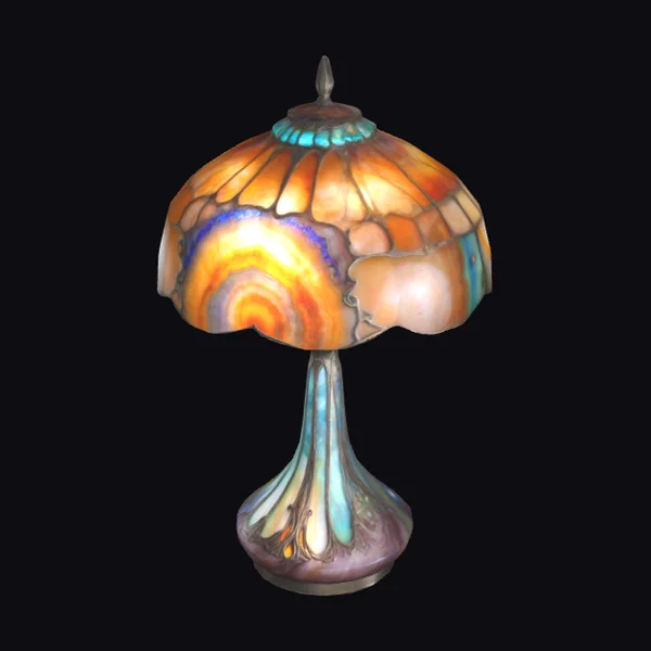 Art Nouveau Stained Glass Lamp