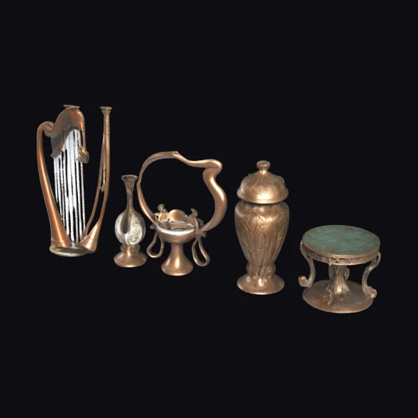 Art Nouveau Metal Decor