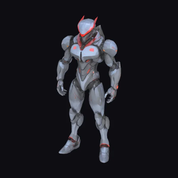 Armored Humanoid Mecha Figure