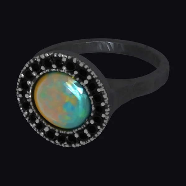 Black Opal Ring