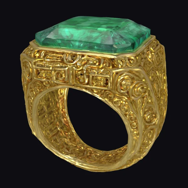Emerald Labyrinth Ring