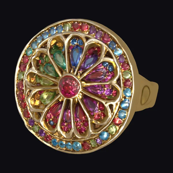 Multicolor Gemstone Ring
