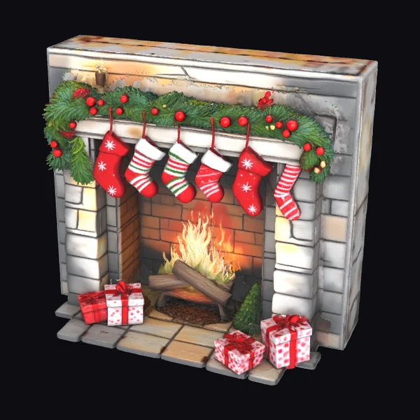 Cozy Christmas Hearth Scene