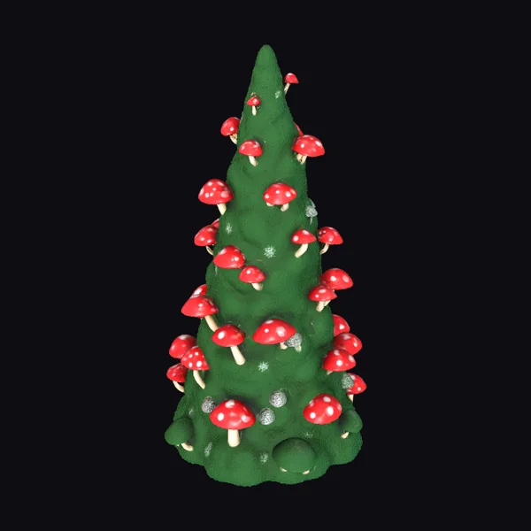 Mossy Conic Rock Formation