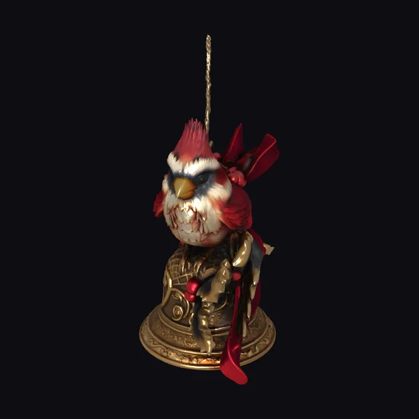Zombie Cardinal Ornament
