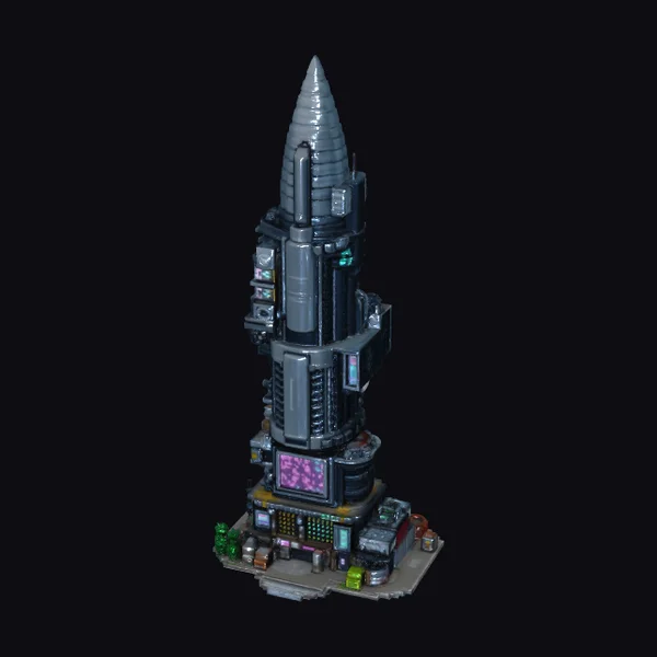 Cyberpunk Tower Structure