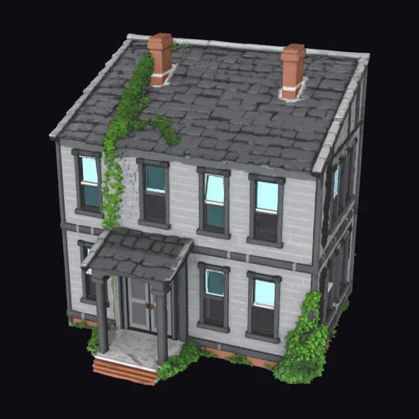 Abandoned Two Story House