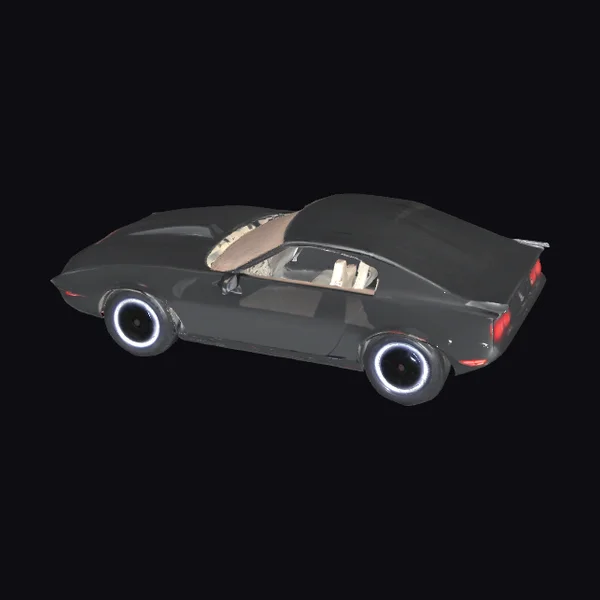 Black Convertible Sports Car