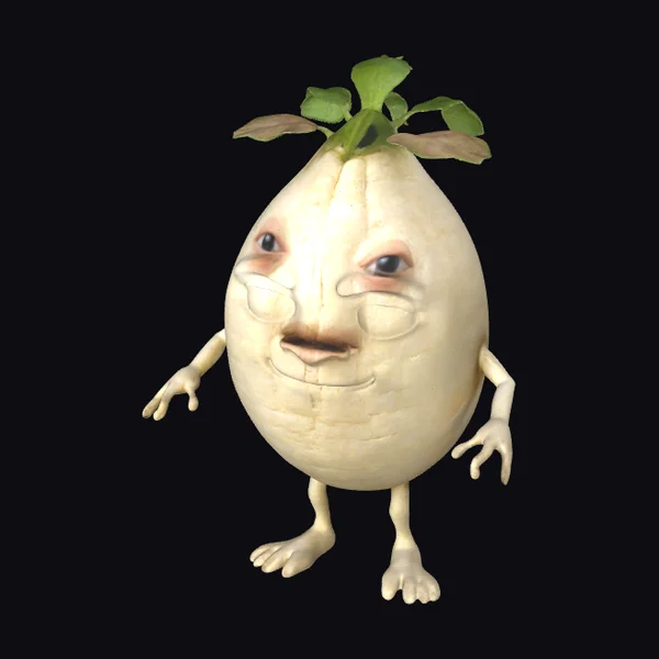 Smiling Turnip Character
