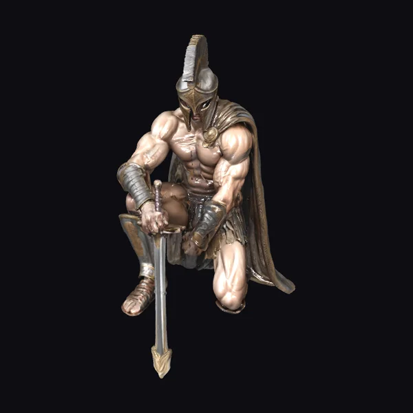 Ancient Greek Warrior Kneeling