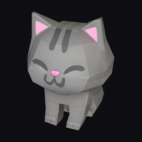 Winking Gray Cat