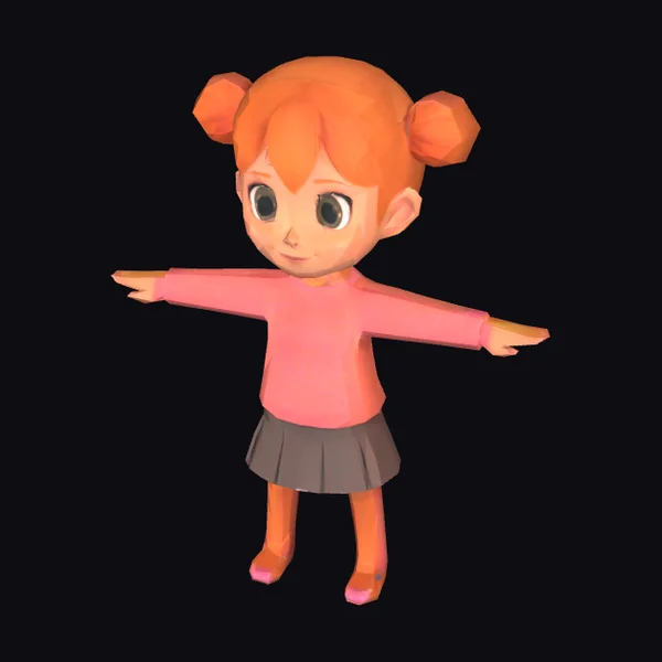 Little Girl with Pigtails