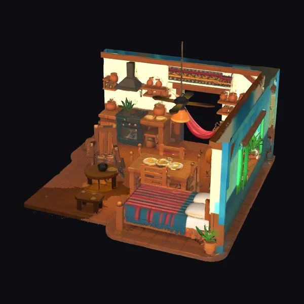 Cozy Jungle Retreat Interior