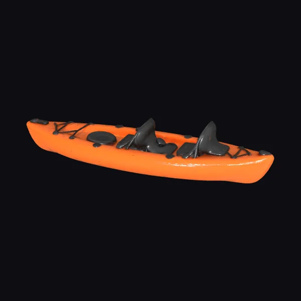 Vibrant Orange Tandem Kayak