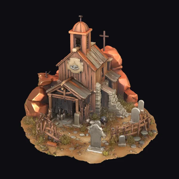 Abandoned Desert Chapel