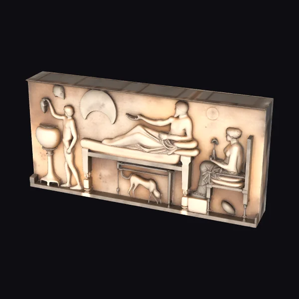 Ancient Banquet Relief Panel