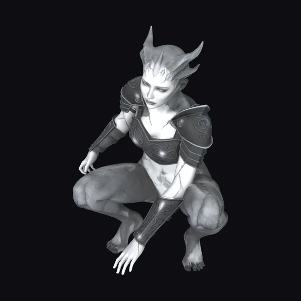 Female Gargoyle in Armor