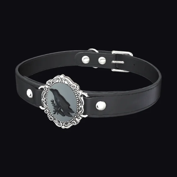 Raven Cameo Choker