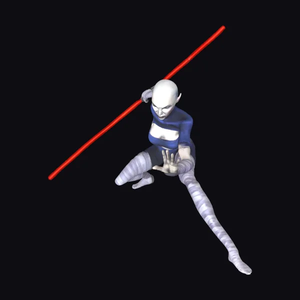 Athlete in Mid Vault