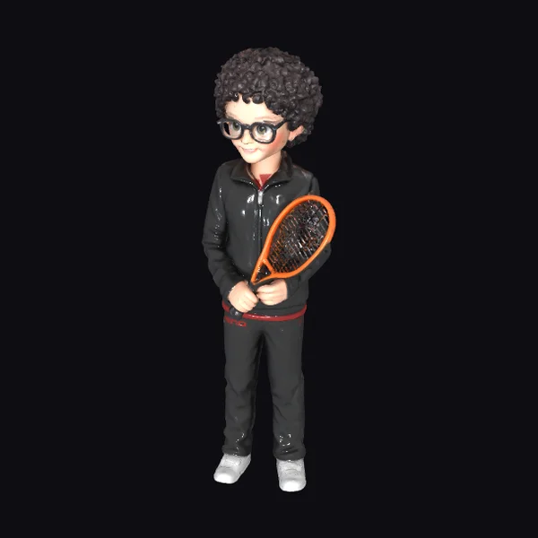 Tennis Player Figurine