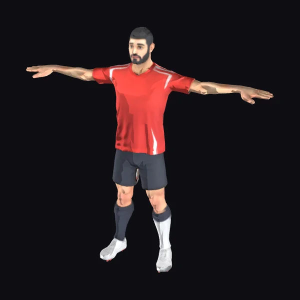 Soccer Player in Red